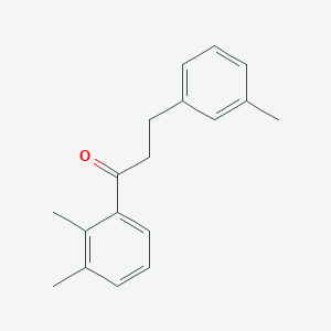 molecular formula C18H20O B3025087 2',3'-二甲基-3-(3-甲基苯基)丙基苯甲酮 CAS No. 898790-69-7