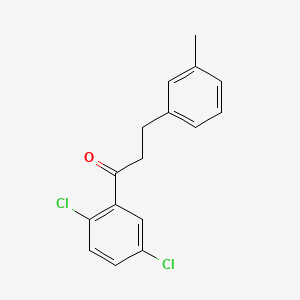 molecular formula C16H14Cl2O B3025092 2',5'-二氯-3-(3-甲基苯基)丙基苯甲酮 CAS No. 898768-07-5
