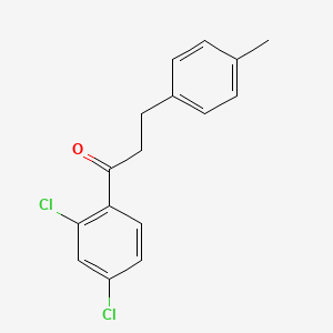 molecular formula C16H14Cl2O B3025101 2',4'-Dichloro-3-(4-methylphenyl)propiophenone CAS No. 898769-22-7
