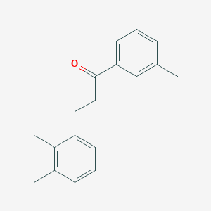 molecular formula C18H20O B3025107 3-(2,3-Dimethylphenyl)-3'-methylpropiophenone CAS No. 898768-98-4