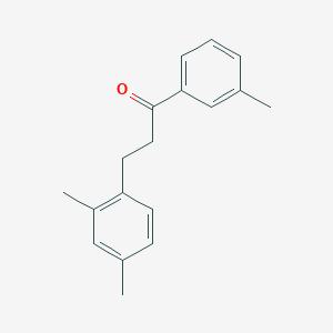 molecular formula C18H20O B3025108 3-(2,4-Dimethylphenyl)-3'-methylpropiophenone CAS No. 898793-55-0