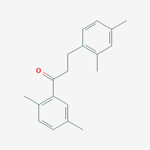 molecular formula C19H22O B3025110 2',5'-二甲基-3-(2,4-二甲基苯基)丙基苯甲酮 CAS No. 898794-08-6