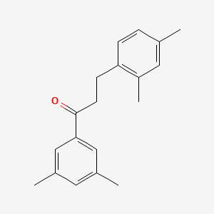 molecular formula C19H22O B3025111 3',5'-二甲基-3-(2,4-二甲基苯基)丙基苯甲酮 CAS No. 898794-17-7