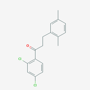 molecular formula C17H16Cl2O B3025115 2',4'-Dichloro-3-(2,5-dimethylphenyl)propiophenone CAS No. 898753-98-5