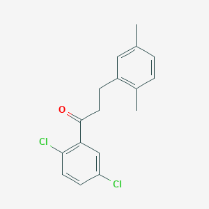 molecular formula C17H16Cl2O B3025116 2',5'-Dichloro-3-(2,5-dimethylphenyl)propiophenone CAS No. 898754-00-2