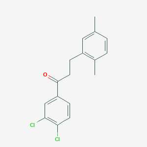molecular formula C17H16Cl2O B3025117 3',4'-Dichloro-3-(2,5-dimethylphenyl)propiophenone CAS No. 898754-02-4