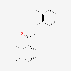 molecular formula C19H22O B3025120 2',3'-二甲基-3-(2,6-二甲苯基)丙基苯甲酮 CAS No. 898754-82-0