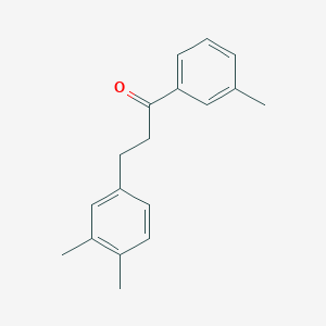 molecular formula C18H20O B3025127 3-(3,4-二甲基苯基)-3'-甲基丙基苯甲酮 CAS No. 898755-57-2