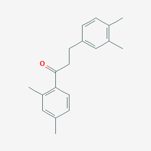 molecular formula C19H22O B3025129 2',4'-Dimethyl-3-(3,4-dimethylphenyl)propiophenone CAS No. 898779-35-6