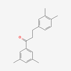 molecular formula C19H22O B3025131 3',5'-二甲基-3-(3,4-二甲基苯基)丙基苯甲酮 CAS No. 898779-47-0