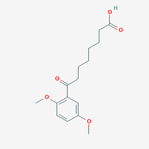 molecular formula C16H22O5 B3025153 8-(2,5-Dimethoxyphenyl)-8-oxooctanoic acid CAS No. 898792-43-3