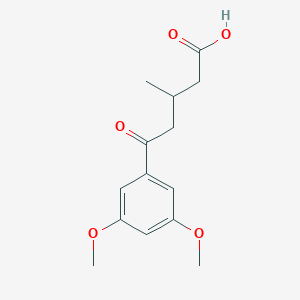 molecular formula C14H18O5 B3025156 5-(3,5-Dimethoxyphenyl)-3-methyl-5-oxovaleric acid CAS No. 951884-95-0