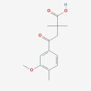 2,2-Dimethyl-4-(3-methoxy-4-methylphenyl)-4-oxobutyric acid