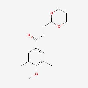 3',5'-Dimethyl-4'-methoxy-3-(1,3-dioxan-2-YL)propiophenone