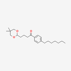 molecular formula C23H36O3 B3025170 4-(5,5-二甲基-1,3-二氧戊环-2-基)-4'-庚基丁酰苯酮 CAS No. 898755-36-7