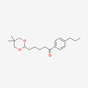 molecular formula C20H30O3 B3025171 5-(5,5-二甲基-1,3-二氧戊环-2-基)-4'-正丙基戊基苯甲酮 CAS No. 898755-42-5