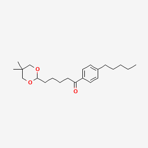 molecular formula C22H34O3 B3025172 5-(5,5-Dimethyl-1,3-dioxan-2-YL)-4'-pentylvalerophenone CAS No. 898755-48-1