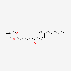 molecular formula C23H36O3 B3025173 5-(5,5-Dimethyl-1,3-dioxan-2-YL)-4'-hexylvalerophenone CAS No. 898755-51-6