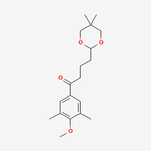 4-(5,5-Dimethyl-1,3-dioxan-2-YL)-3',5'-dimethyl-4'-methoxybutyrophenone