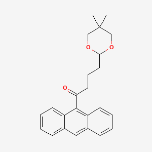 9-[4-(5,5-Dimethyl-1,3-dioxan-2-YL)butyryl]anthracene