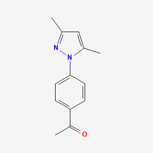 molecular formula C13H14N2O B3025204 1-(4-(3,5-Dimethyl-1H-pyrazol-1-yl)phenyl)ethanone CAS No. 153813-15-1
