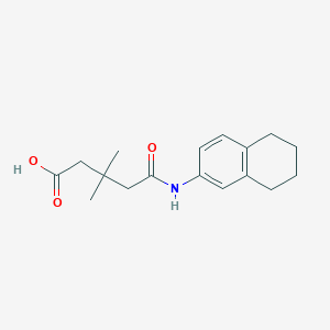 molecular formula C17H23NO3 B3025205 3,3-Dimethyl-5-oxo-5-(5,6,7,8-tetrahydronaphthalen-2-ylamino)pentanoic acid CAS No. 899374-54-0