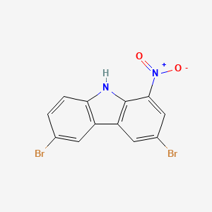 molecular formula C12H6Br2N2O2 B3025207 3,6-Dibromo-1-nitro-9H-carbazole CAS No. 5416-22-8