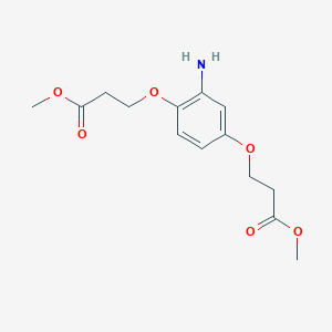 molecular formula C14H19NO6 B3025214 Dimethyl 3,3'-[(2-amino-1,4-phenylene)bis(oxy)]dipropanoate CAS No. 1020241-85-3