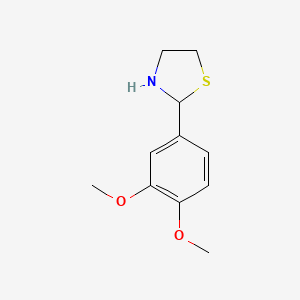 molecular formula C11H15NO2S B3025223 2-(3,4-Dimethoxyphenyl)thiazolidine CAS No. 67189-39-3