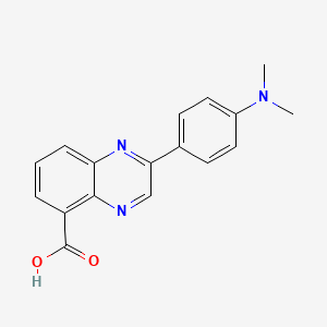 molecular formula C17H15N3O2 B3025230 2-[4-(二甲氨基)苯基]喹喔啉-5-羧酸 CAS No. 904815-26-5