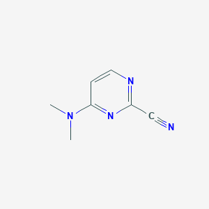 molecular formula C7H8N4 B3025250 4-(二甲氨基)嘧啶-2-腈 CAS No. 500160-46-3