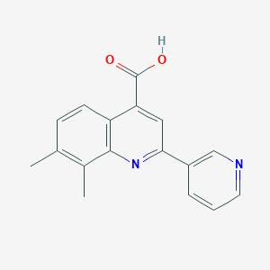 molecular formula C17H14N2O2 B3025272 7,8-二甲基-2-吡啶-3-基喹啉-4-羧酸 CAS No. 588681-47-4