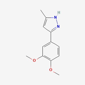 molecular formula C12H14N2O2 B3025278 5-(3,4-二甲氧基苯基)-3-甲基-1H-吡唑 CAS No. 1206793-02-3