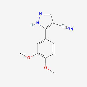 3-(3,4-dimethoxyphenyl)-1H-pyrazole-4-carbonitrile