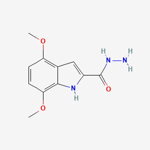 molecular formula C11H13N3O3 B3025290 4,7-dimethoxy-1H-indole-2-carbohydrazide CAS No. 1134334-82-9