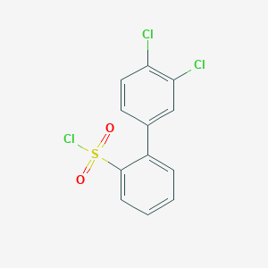 molecular formula C12H7Cl3O2S B3025301 2-(3,4-dichlorophenyl)benzenesulfonyl Chloride CAS No. 887344-38-9