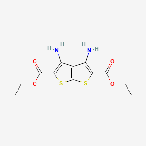 molecular formula C12H14N2O4S2 B3025307 3,4-二氨基噻吩并[2,3-b]噻吩-2,5-二甲酸二乙酯 CAS No. 4004-20-0