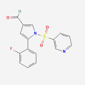 5-(2-Fluorophenyl)-1-(pyridin-3-ylsulfonyl)-1H-pyrrole-3-carbaldehyde