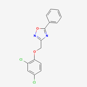 molecular formula C15H10Cl2N2O2 B3025318 3-[(2,4-Dichlorophenoxy)methyl]-5-phenyl-1,2,4-oxadiazole CAS No. 4780-17-0