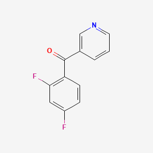 molecular formula C12H7F2NO B3025319 (2,4-Difluorophenyl)(pyridin-3-yl)methanone CAS No. 133385-30-5