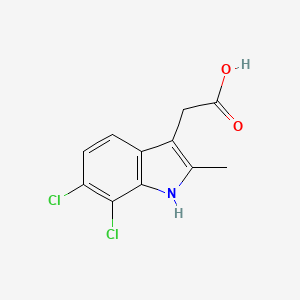 molecular formula C11H9Cl2NO2 B3025374 (6,7-二氯-2-甲基-1H-吲哚-3-基)乙酸 CAS No. 25177-63-3