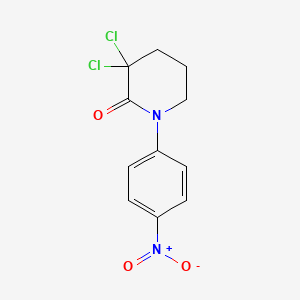 molecular formula C11H10Cl2N2O3 B3025381 3,3-二氯-1-(4-硝基苯基)哌啶-2-酮 CAS No. 881386-01-2