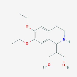 molecular formula C16H25NO4 B3025395 2-(6,7-Diethoxy-1,2,3,4-tetrahydro-isoquinolin-1-yl)-propane-1,3-diol CAS No. 98661-43-9