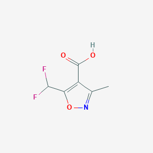 molecular formula C6H5F2NO3 B3025406 5-(Difluoromethyl)-3-methyl-1,2-oxazole-4-carboxylic acid CAS No. 1018166-17-0