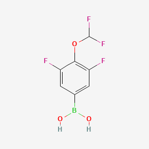 molecular formula C7H5BF4O3 B3025414 (4-(Difluoromethoxy)-3,5-difluorophenyl)boronic acid CAS No. 915401-97-7