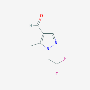 molecular formula C7H8F2N2O B3025422 1-(2,2-difluoroethyl)-5-methyl-1H-pyrazole-4-carbaldehyde CAS No. 1170655-68-1