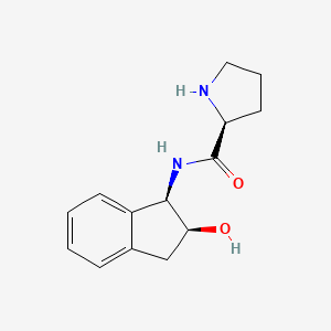 molecular formula C14H18N2O2 B3025431 (S)-N-((1R,2S)-2-Hydroxy-2,3-dihydro-1H-inden-1-yl)pyrrolidine-2-carboxamide CAS No. 910540-91-9
