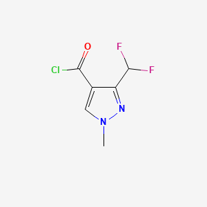 molecular formula C6H5ClF2N2O B3025435 3-(difluoromethyl)-1-methyl-1H-pyrazole-4-carbonyl chloride CAS No. 141573-96-8