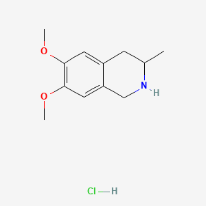 molecular formula C12H18ClNO2 B3025436 6,7-Dimethoxy-3-Methyl-1,2,3,4-Tetrahydroisoquinoline Hydrochloride CAS No. 6266-97-3