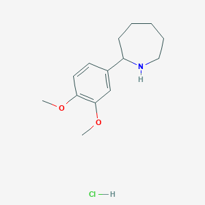molecular formula C14H22ClNO2 B3025437 2-(3,4-Dimethoxyphenyl)azepane hydrochloride CAS No. 34258-22-5